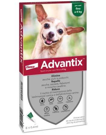 Advantix 6 Pipette Per Cani Fino 4Kg