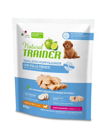 Natural Trainer Small & Toy Puppy&Junior Pollo 800g