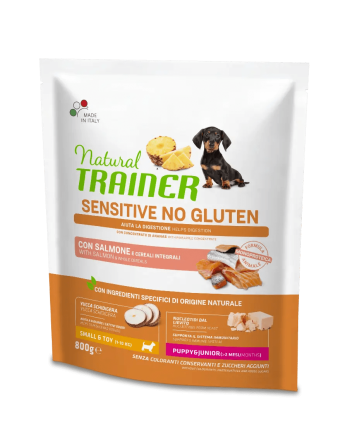 Natural Trainer Small & Toy Puppy&Junior Salmone 800g