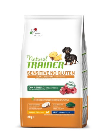 Natural Trainer Adult Small&Toy Sensitive No Gluten Agnello 2kg