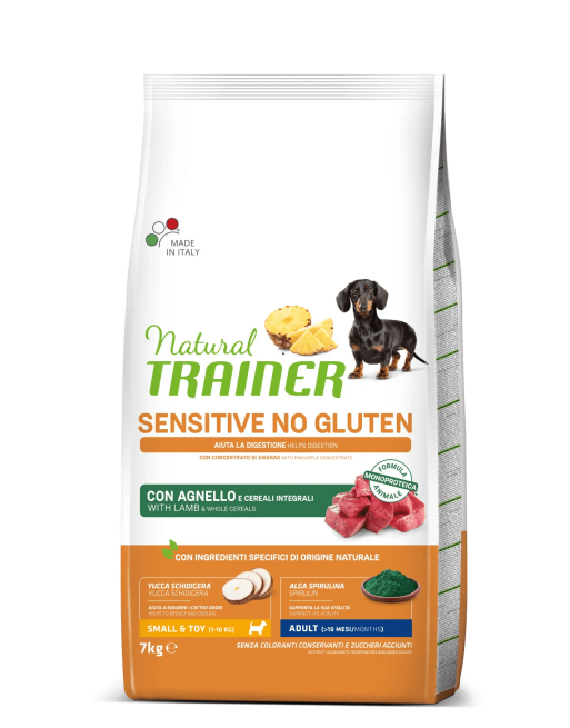 Natural Trainer Adult Small&Toy Sensitive No Gluten Agnello 7kg