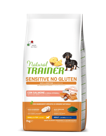 Natural Trainer Adult Small&Toy Sensitive No Gluten Salmone 7kg