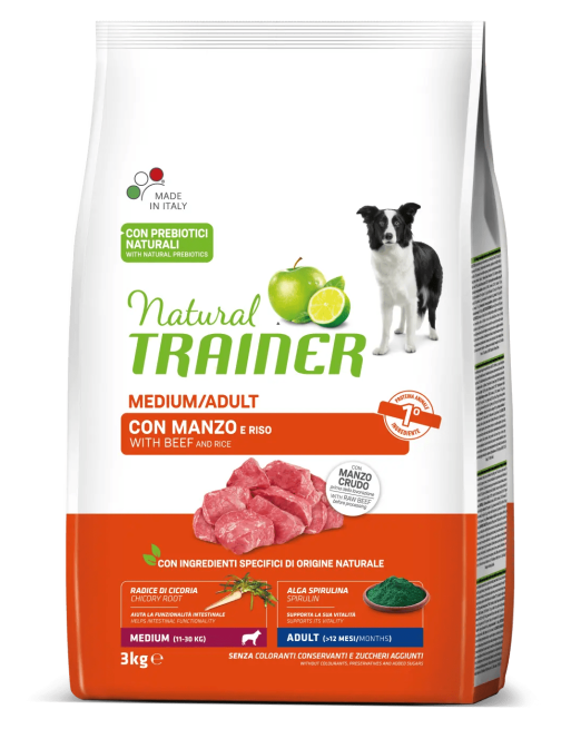 Natural Trainer Adult Medium Manzo 3kg