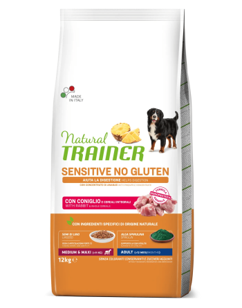 Natural Trainer Adult Medium&Maxi Sensitive No Gluten Coniglio