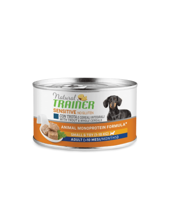 Natural Trainer Small & Toy Sensitive No Gluten Con Trota