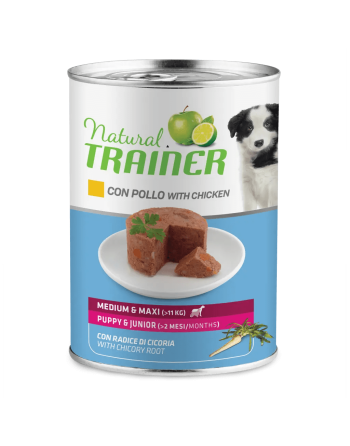 Natural Trainer Medium & Maxi Puppy&Junior Con Pollo