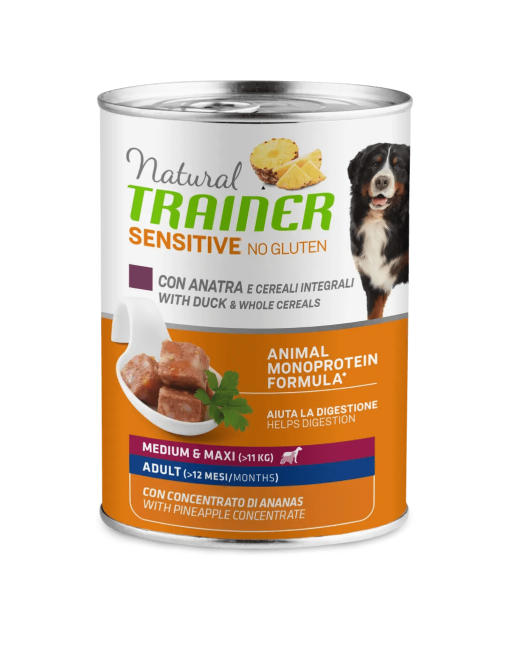 Natural Trainer Medium&Maxi Sensitive No Gluten Con Anatra