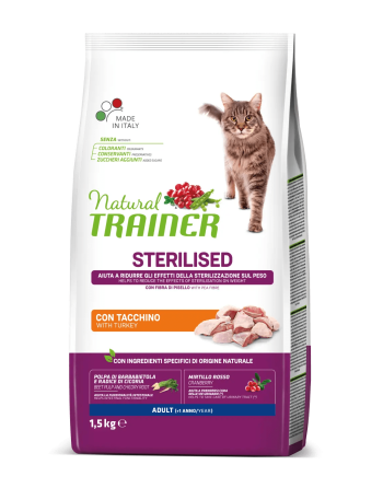 Natural Trainer Sterelised Tacchino 1.5kg