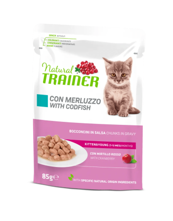 Natural Trainer Kitten&Young Con Merluzzo