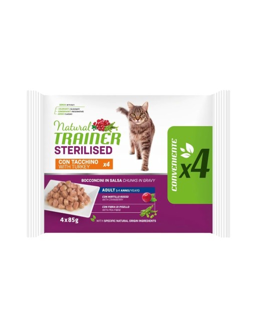 Natural Trainer 4 Bustine Sterelised Tacchino